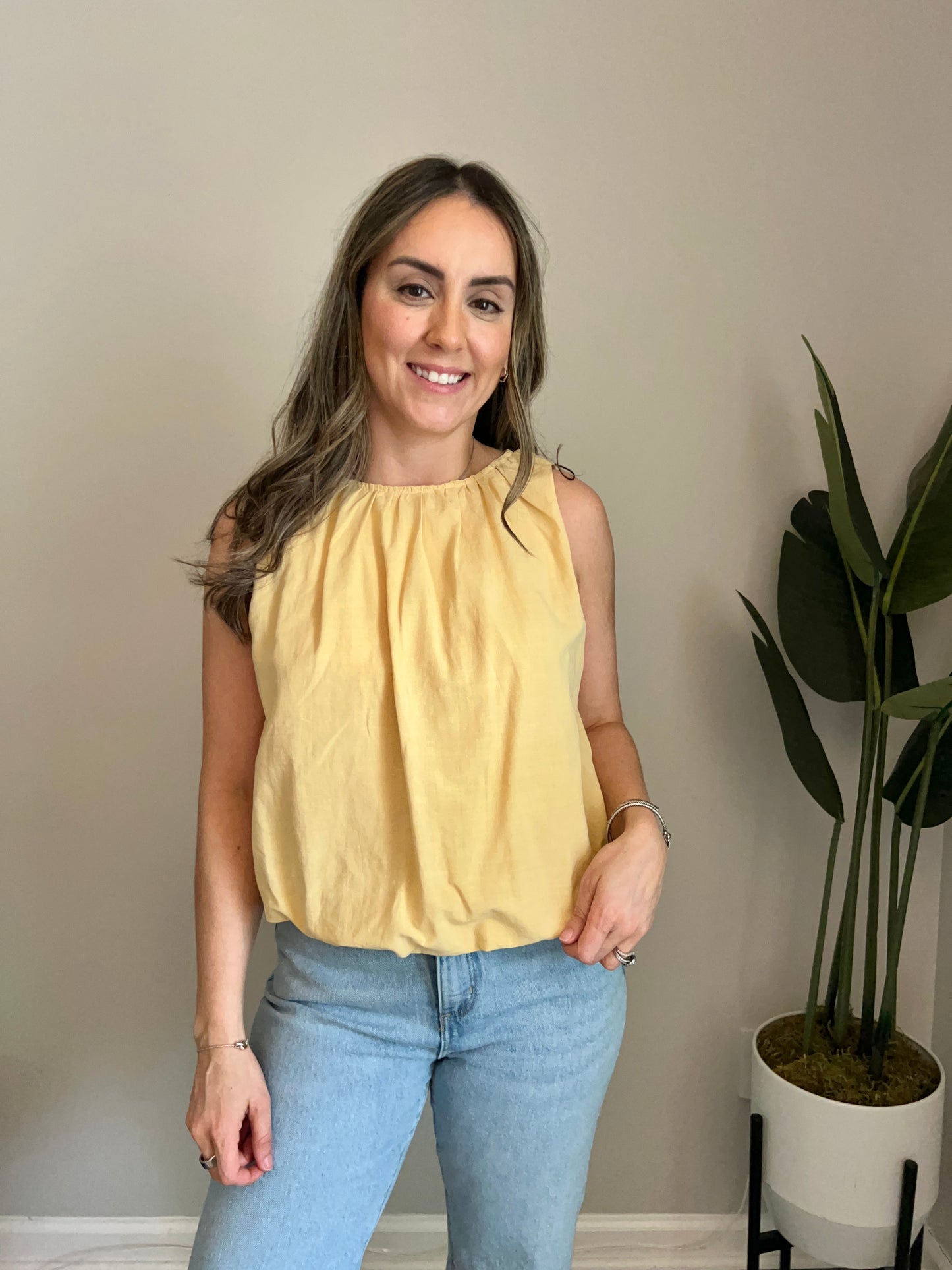 Cotton Bubble Crop Top