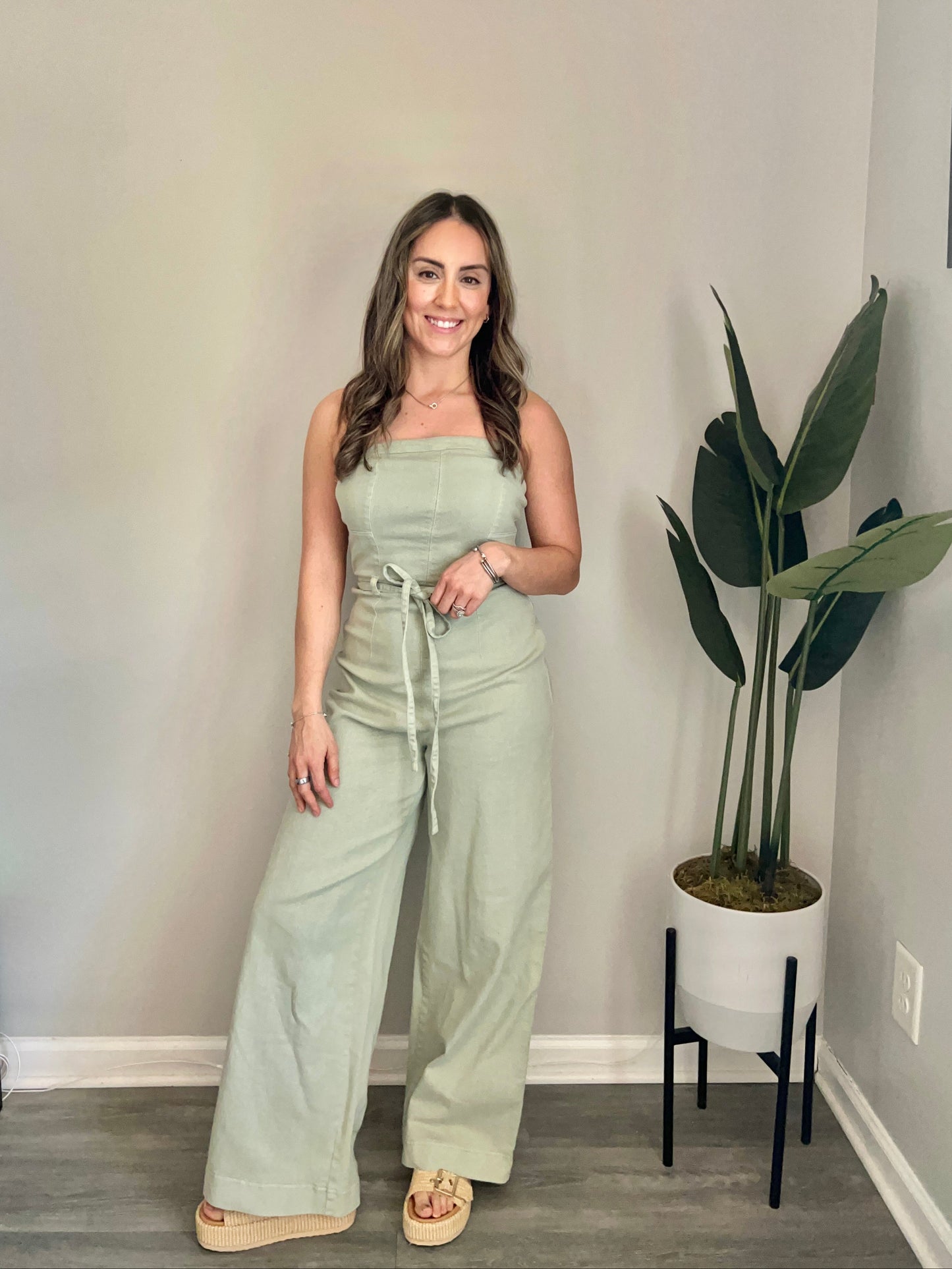 Strapless Denim Jumpsuit