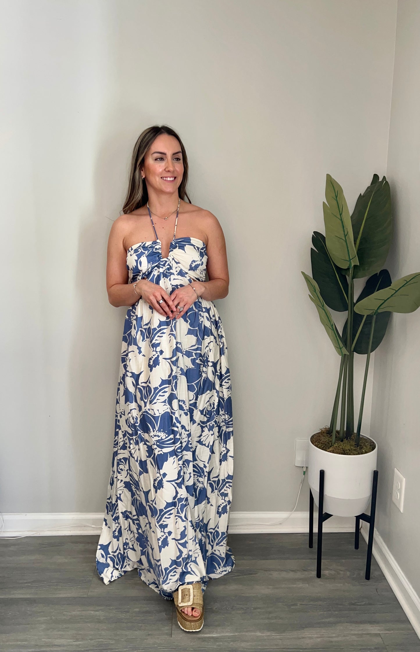 Halter Neck Cutout Dress