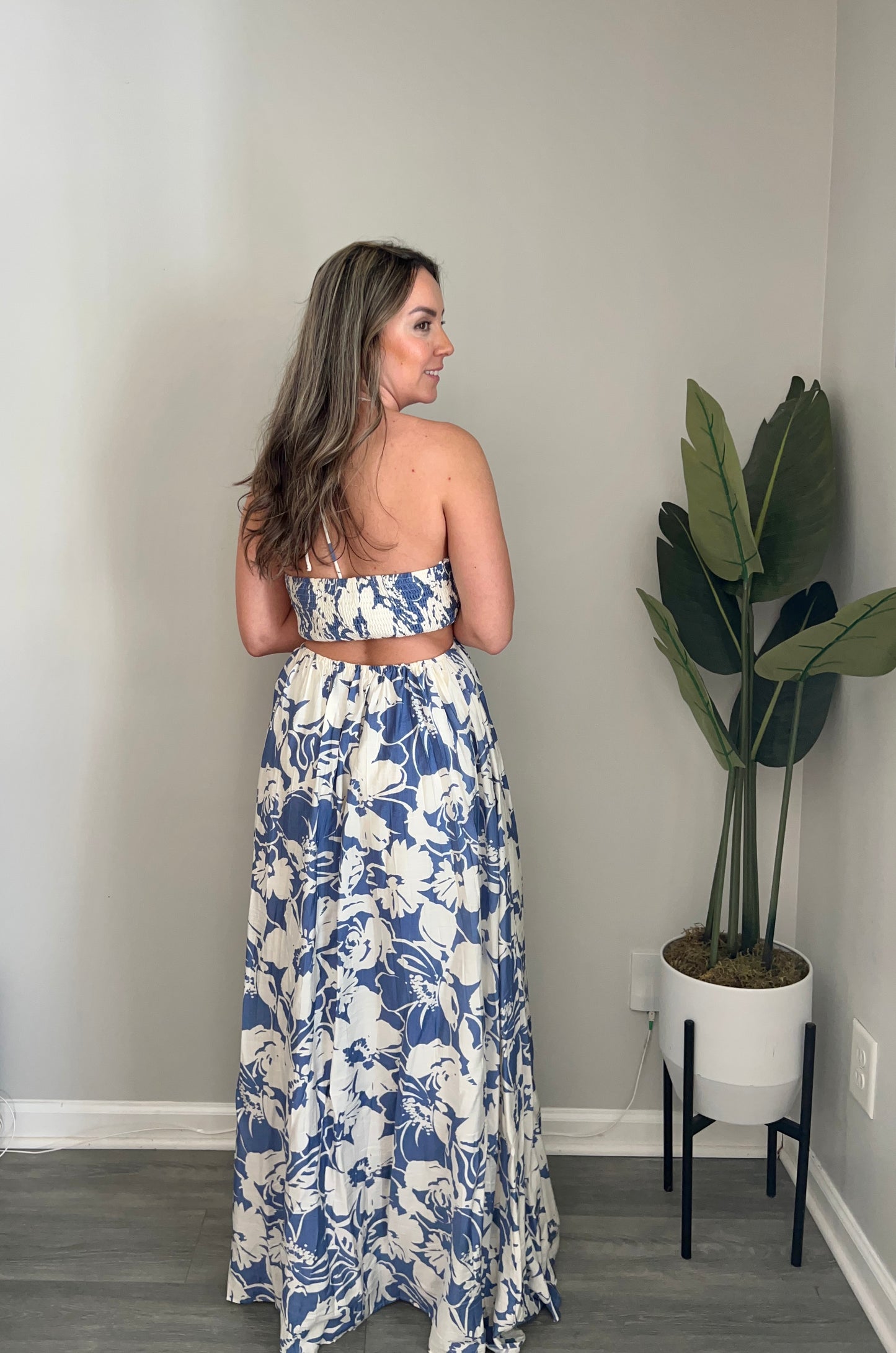 Halter Neck Cutout Dress