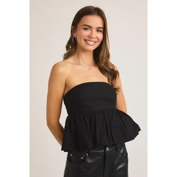 Strapless Smocked Bubble Top
